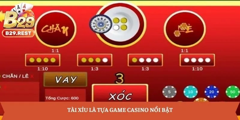 Tài Xỉu là tựa game Casino nổi bật